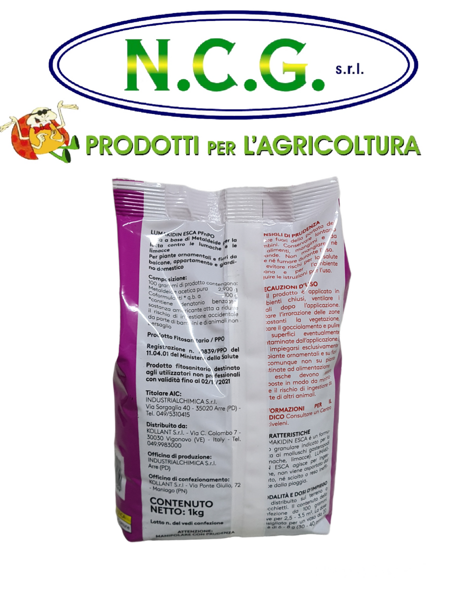 Controller Lumaca LEADER A Base Di Sepiolite | Prodotto Naturale Minerale Anti Lumache E Limacce | Crea Barriera Asciutta Assorbente | Formato 1 Kg Per Orto E Giardino