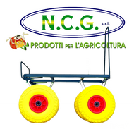 Carrello in ferro zincato allungabile con ruote antiforatura