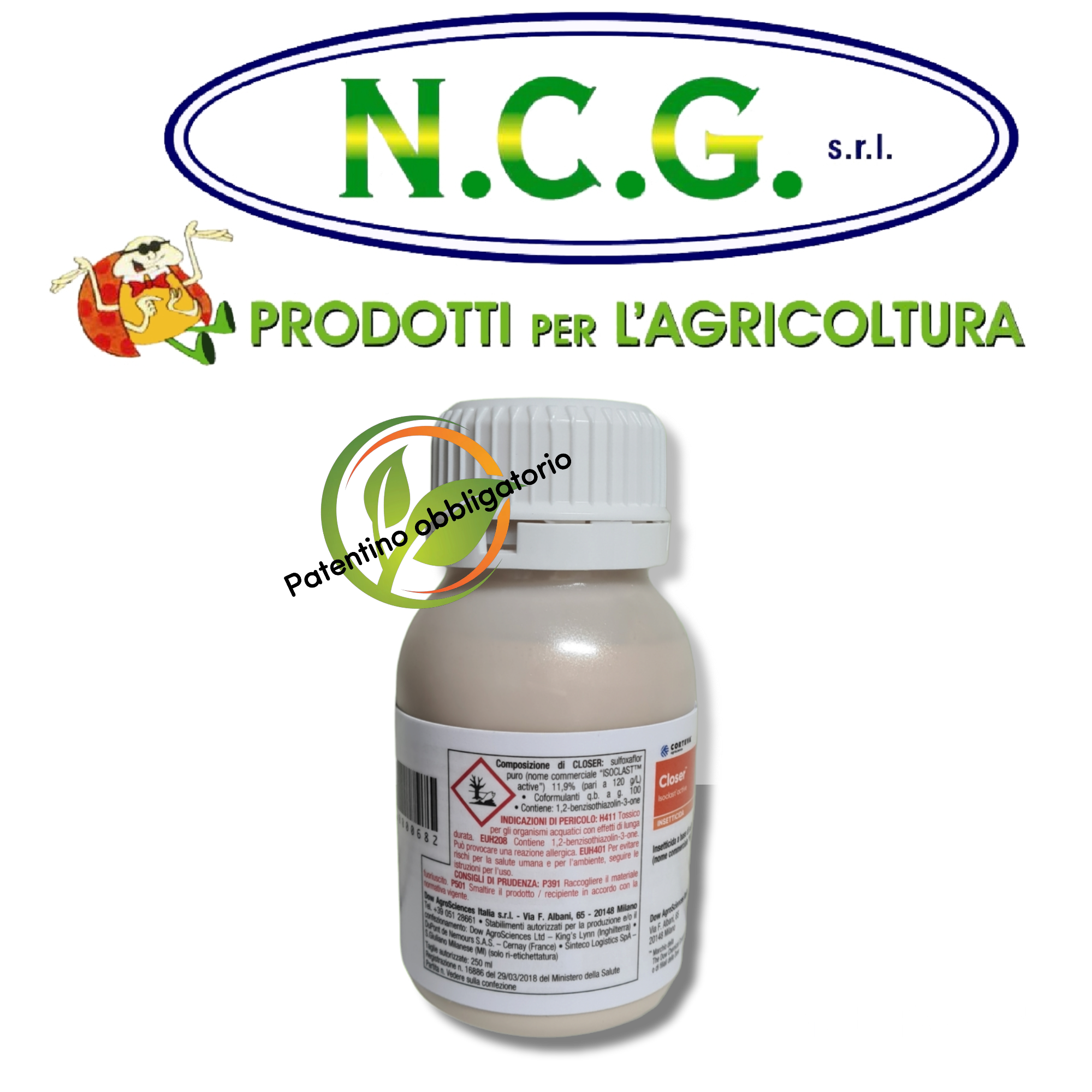 Closer ml 250 Corteva insetticida sistemico contro afide