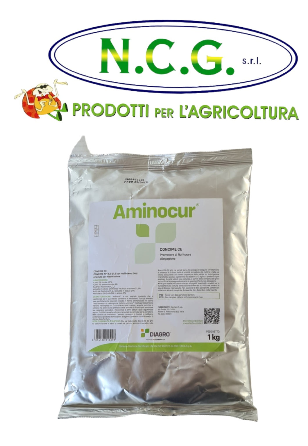 Aminocur Diagro da kg 1 promotore di fioritura e allegagione concime CE da kg1