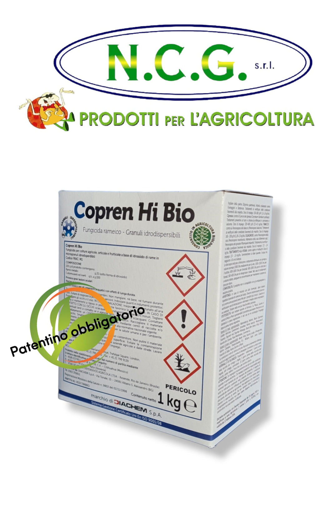 Copre- Hi bio da kg 1 Diachem fungicida rameico in granuli idrodispersibili